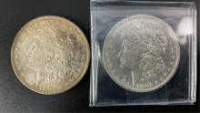 1882 & 1883 US Morgan Silver Dollars O