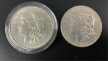 1883 & 1896 US Morgan Silver Dollars