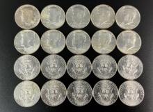 (20) 1964 US Half Dollar Coins