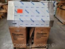 Lot on Pallet of 2 Thermador Kitchen Venting Hoods-No Blowers, 1 Viking Range Hood-No Blower