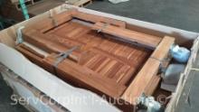 Lot on Pallet of 3 Primo Teak Tables: 2 for Oval XL400 and 1 for LG300