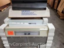 Lot on Pallet of 6 Venmar 36" Range Hoods (3 Out of Packaging), Broan 36" Range Hood, Black 32"