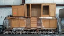 Lot on Pallet of 8-Piece Tan Cabinets