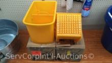 Lot of 2 Combo Mop Buckets with Press Wringer