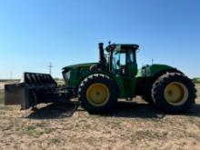 John Deere 9470R Tractor W/ 18 FT Grouser AgPro Hydraulic Blade