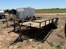 14 FT Texas Bragg Single Axle Dove Tail Trailer