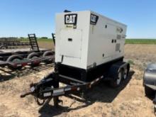 2010 XQ80 Cat Generator On 2 Axle Bumper Pull Trailer