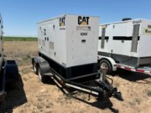 XQ80 Cat Generator On 2 Axle Bumper Pull Trailer