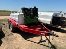 500 Gallon Mas Dual Axle Bumper Pull Trailer With John Deere Compressor