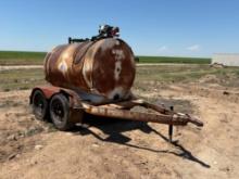 500 Gal Fuel Tank on Dual Axle Bumper Pull Trailer