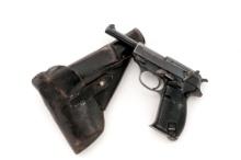 WWII German Walther ac-45 P.38 Semi-Automatic Pistol, with 1944 Dated Holster and Add'l Mag