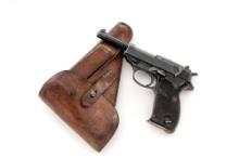 WWII German Walther ac-45 P.38 Semi-Automatic Pistol, with 1943 dated gxy Holster