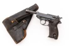 WWII German Walther ac-42 P.38 Semi-Automatic Pistol, with Holster