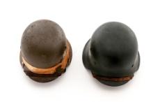 Lot of Two (2) WWII German Helmets