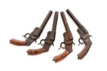 ot of Four (4) German WWI Model 1894 Hebel Leuchtpistole Single Shot Break-Open Flare Pistols