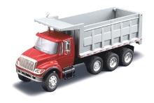 International 7000i Dump Truck- Red Cab/Silver Box