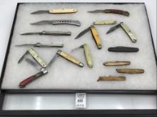 Lot of 16 Various Folding Knives Including