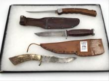 Lot of 3 Hunting/Filet Knives Including