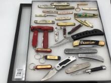 Very Lg. Collection of Various Folding Knives