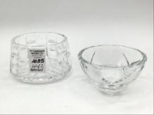 Lot of 2 Various Sm. Waterford Crystal Bowls