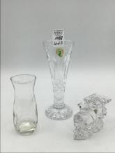 Lot of 3 Including 6 1/2 Inch Tall Waterford Vase,