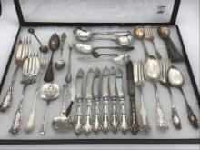 Group of Various Ornate Handle Silverplate