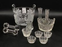 Group of Cut Glass Pieces Including Lg. & Sm.