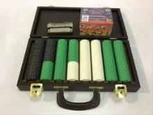 Group of 3 Including Poker Chip Set in Case,