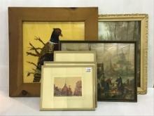 Lot of 6 Various Framed Prints Including Landscape