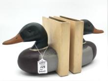 Jon Hyatt Mallard Bookends w/ Carved