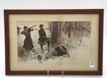 Antique Framed Watercolor by Granville Smith