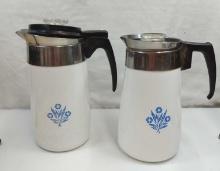 CORNING WARE COFFEE POTS (2)