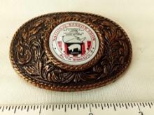 BELT BUCKLE NATIONAL BARROW SHOW AUSTIN MN NO SERIES NUMBER OR YEAR