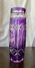 Czech Amethyst Glass Vase