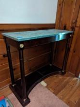 Green Marble Top Hall Table