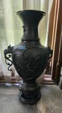 Japanese Bronze Bird Vase