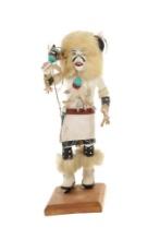 Hopi White Buffalo Dancer Kachina Doll c. 1950s