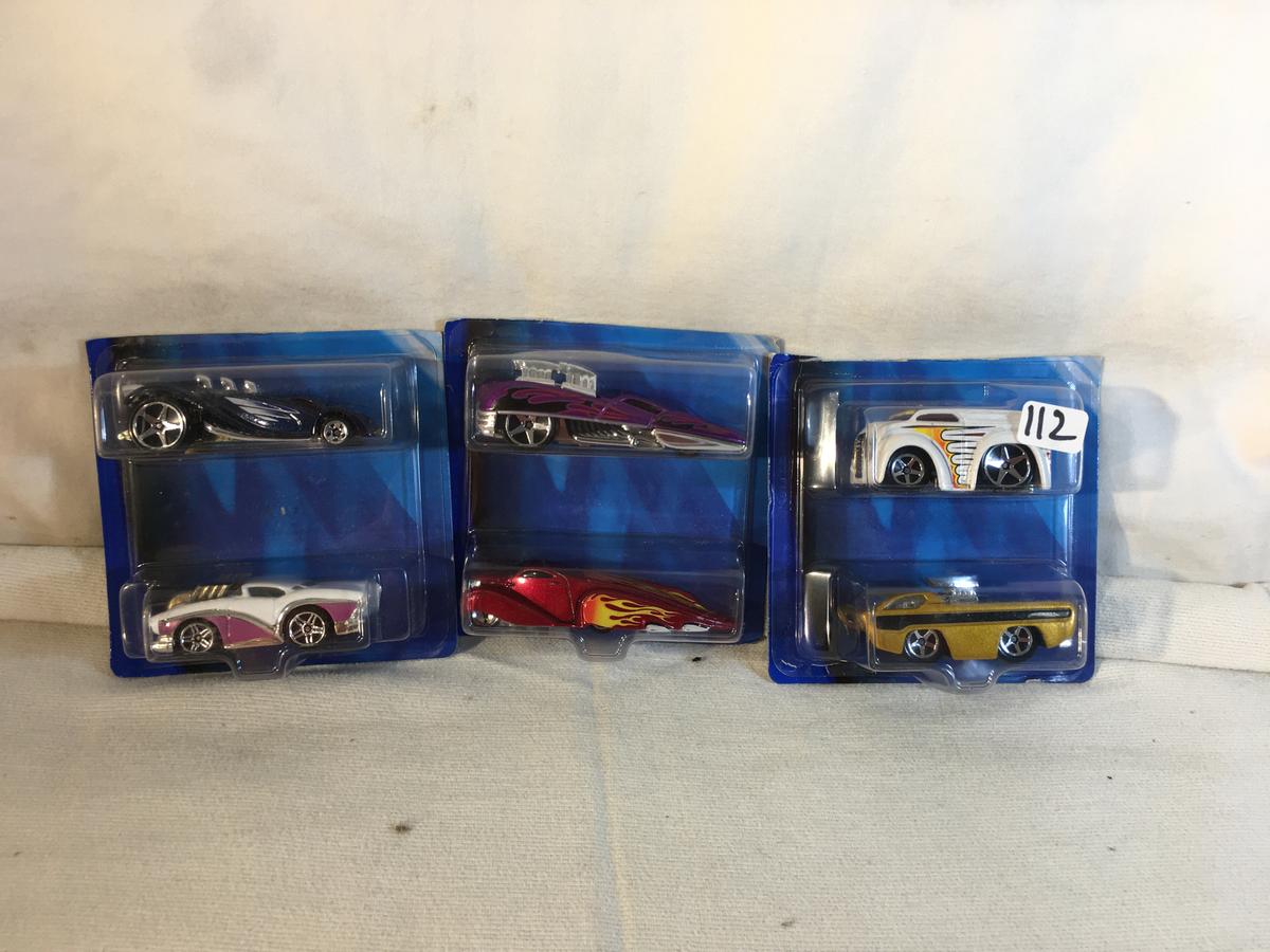Lot of 3 Pcs CollectorOf 2 pack Cars  New in Package Hot wheels Mattel 1/64 DieCast Meta Cars