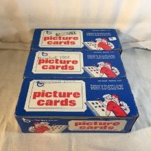 Lot of 3 Boxes Of Open Box Vtg Baseball Picture Cards Sport Trading Cards - See Pictures
