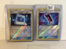Lot of 2 Pcs Collector Modern Pokemon TCG Assorted Trainer Trading Game Cards - See Photos