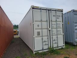 2024 SHIPPING CONTAINER WITH (4) 7' BAY DOORS, FORK LIFT POCKETS, SN
