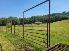 NEW HEAVY DUTY FREE STANDING CORRAL PANEL W/ 10' AND 4' BOW GATE (10' GATE,