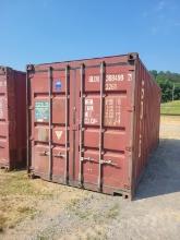 2004 RED 20'X8' SHIPPING CONTAINER, S:GLDU3884987