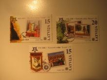 3 Latvia Unused  Stamp(s)