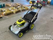 Unused Ryobi 21" Self Propelled Lawn Mower c/w Battery and Charger