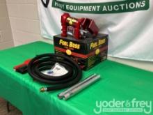 Unused Fuel Boss 12v 15 GPM Portable Diesel Transfer Pump c/w 12 ft Hose and Nozzle