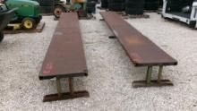 LOT OF (2) METAL BENCHES