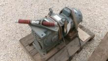 REULAND WORM GEAR MOTOREDUCER,  3 PHASE ELECTRIC MOTOR, 60HZ, AS IS WHERE I