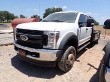 2019 FORD F-550 CREW CAB FLATBED TRUCK,