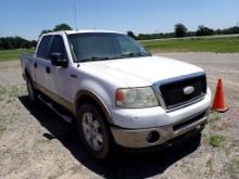 2007 FORD F150 TRUCK, 221k+ mi,  CREWCAB, 4X4,V8 GAS, AUTO, PS, AC, S# 1FTP